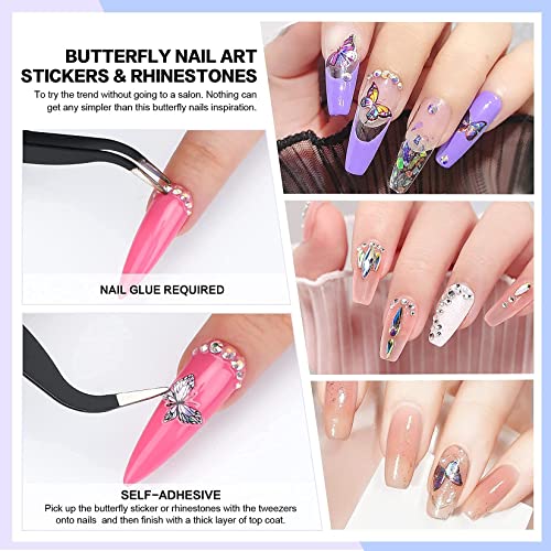 Morovan Acrylic Nail Kit - Glitter Acrylic Powder Monomer Liquid Set Professional Acrylic Powder Set with Everything Supplies Acrylic Brushes Nail Tips Nail Art Decoration Tools DIY Nail Extension - Thumbnail 6