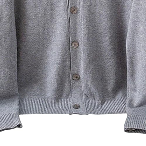 Men's V Neck Casual Lightweight Sweater Cardigan Solid Business Sweater Button Down Open Front Sweaters3