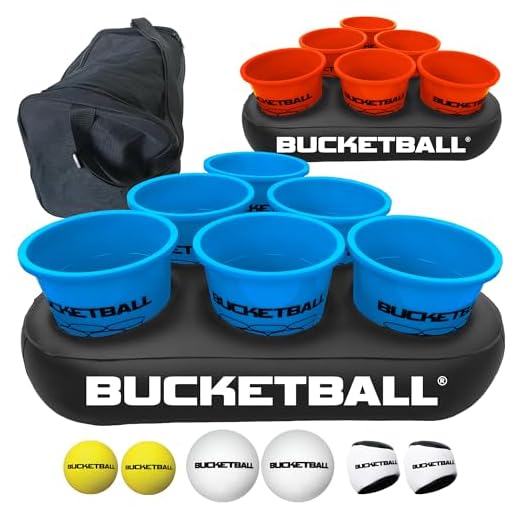 Bucket Ball - Beach Edition Party Pack - Ultimate Beach, Pool, Yard, Camping, Tailgate, BBQ, Lawn, Water, Indoor, Outdoor Game – Best Gift Toy for Adults, Boys, Girls, Teens, Family