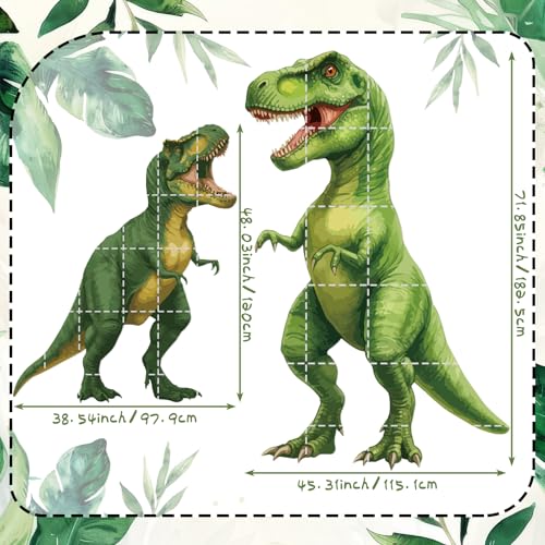 Zonon 2 Piezas Vinilos Decorativos Dinosaurio 3D miniatura 4