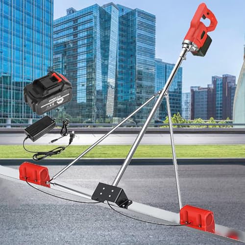 Kit Vibratoire Pour Chape En BéTon, Outil De Finition Du BéTon, Grattoir éLectrique Pour BéTon, Moteur De Vibration Pour Finition Du Ciment, Outil Vibratoire Pour Finition Du BéTon,1.8m-1Battery