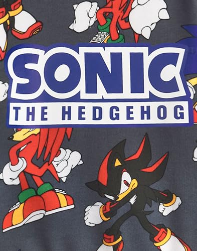 Conjunto de sudadera y pantalones cortos para niños con estampado gráfico de Sonic 7