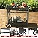 Royal Gourmet Dining Cart Table with Double-Shelf, Movable Stainless Steel Flattop Grill Cart, Hooks, Side Handle, Multifunctional PC3401B (Black)