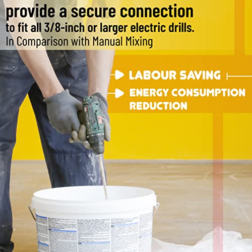 Bates- Helix Paint Mixer, 11.8 Inch, 1 Gallon Paint Mixer for Drill, Resin Mixer, Epoxy Mixer, Paint Stirrer for Drill, Drill Mixer Attachment, Epoxy Resin Mixer, Drill Paint Mixer. - Image 4