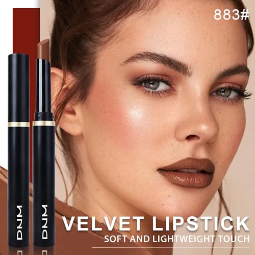 Image of evpct Nuetral Nude Velvet Matte Lipstick, High Pigmented Slim Lipstick Long Lasting Waterproof for Women, Velvet Silky Lip Stick Stain Color Makeup Blendable 24 Hours Original Makeup Labiales, 883#