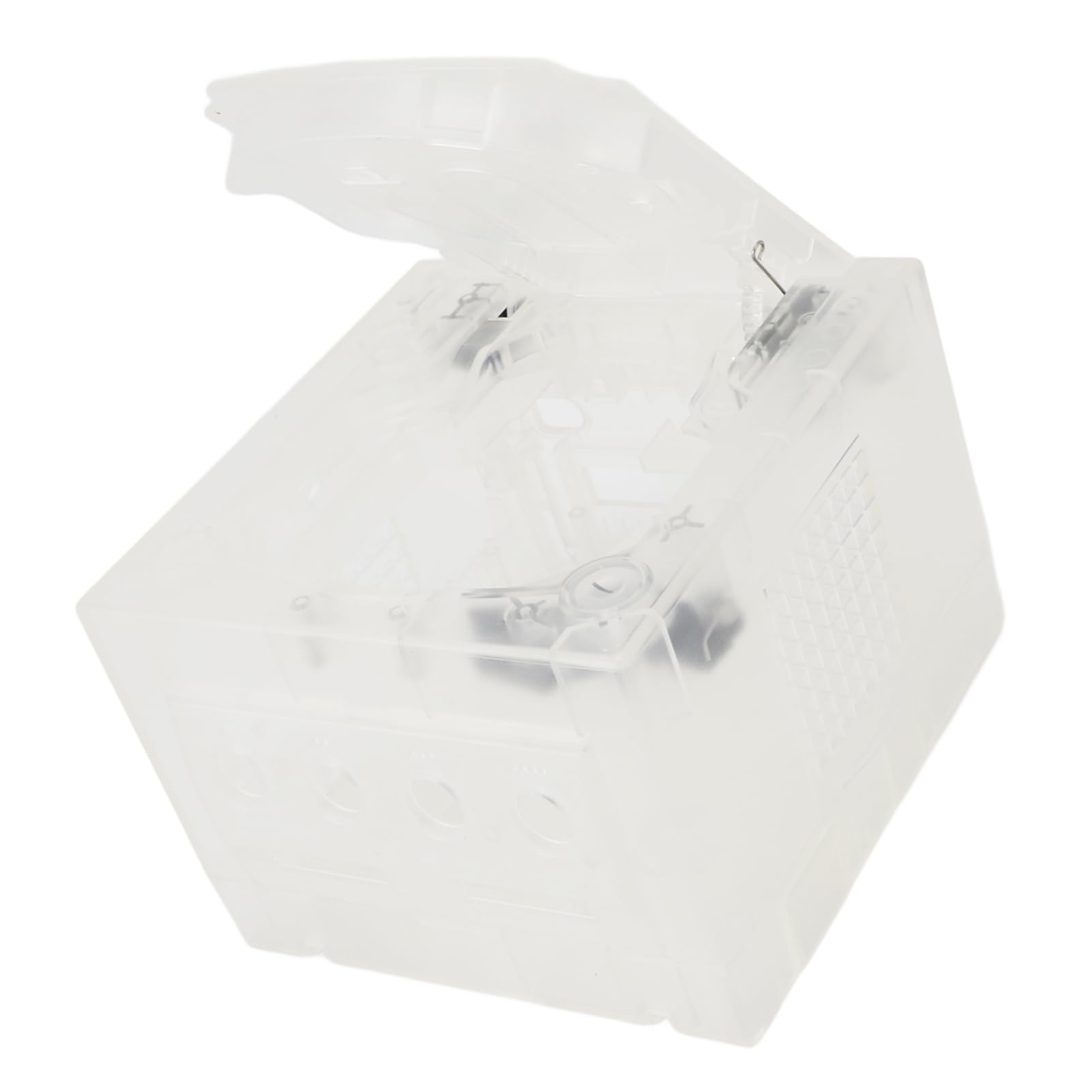 Generic Carcasa de Repuesto para Consola de Juegos, Carcasa de Plástico ABS Duradera para Consola Doméstica GC, Incluye Dos Paneles (Blanco Transparente)