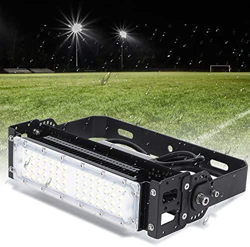 LED Stadium Light – 300W Equivalent High Mast Flood Light 8,000LM, IP66 Waterproof, 50,000Hrs Lifespan, 120° Wide Beam for Tunnels/Parking Lots/Fields – Super Bright & Energy-Saving (50W, 85V-305V)