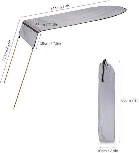 Miniatura 6 de LIXADA Toldo para kayak y canoa para una sola persona
