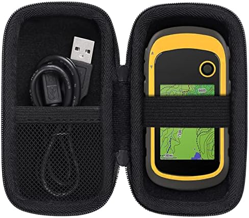 Hard Carrying Case Replacement for Garmin eTrex 20/20x/30x/22x/32x Handheld GPS by Aenllosi (Black Zipper)