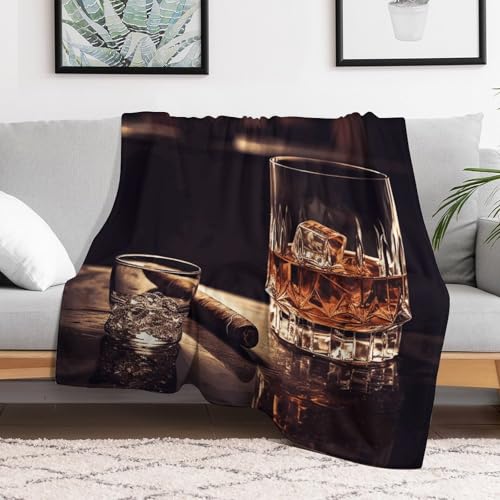 Couverture extra large en flanelle douce microfibre lit canapé motif original - 7