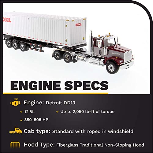Western Star 4900 SF Day Cab con Contenedor 1:50 miniatura 3