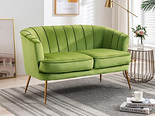Altrobene Velvet Loveseat Couch Sofa Luxury Modern Comfy Tufted Couch