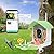 Fazoxo Bird Feeder with Camera, Smart AI Bird Breed Recognition, Birds Motion Detection with Real-Time Notice, Auto Capture Bird Watching WiFi Camera, Solar-Powered Outdoor Charging Bird House,Green
