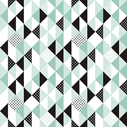 Papier peint intissé masquant imperfections triangles abstraits pour rénovation de meuble