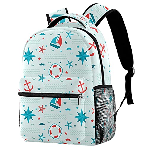 Sac à dos loptop motif poissons multicolore aux finitions soignées
