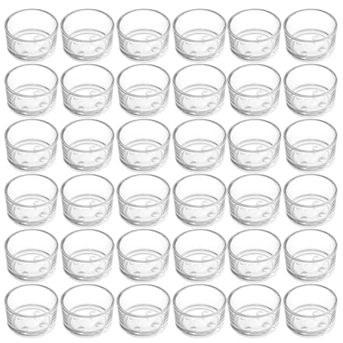 ZEAYEA Set of 36 Glass Tealight Candle Holder, Small Clear Votive Candle Holders for Weddings, Parties, Table Centerpieces, Dinner, Home Decoration, Candle Mould