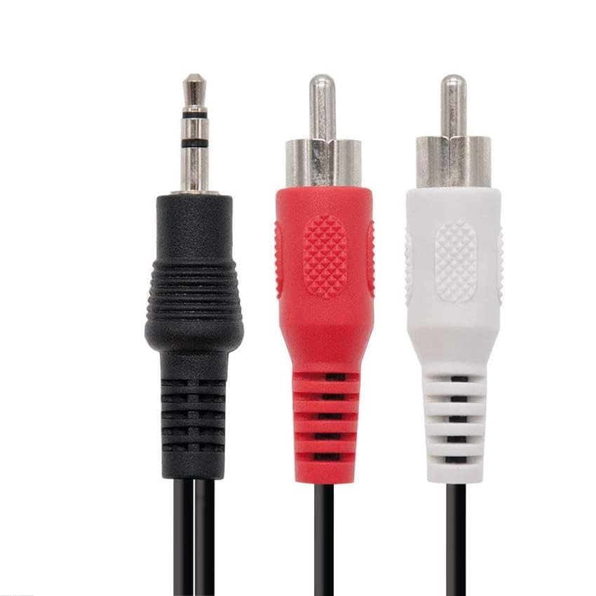 Levitantes 3m 1 x 3.5 to 2 x RCA Stereo Jack Audio Cable Black, 3 m - Image 3