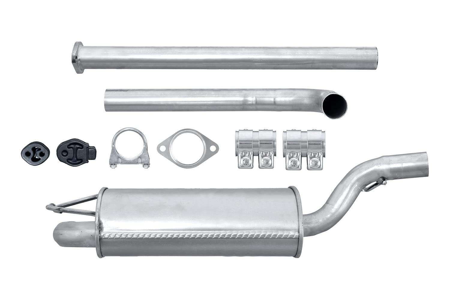 HELLA 8LC 366 024-201 Tłumik środkowy - Easy2Fit® Kit - w środku - trzyczęściowy - Komplet z elementami do montażu