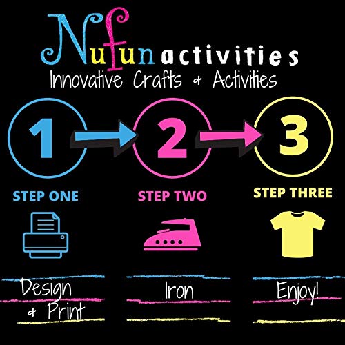 NuFun Activities Inkjet Printable Iron-On Chalkboard and Dry Erase Heat Transfer Paper, 8.5 x 11 inch sheets (10 Sheets)