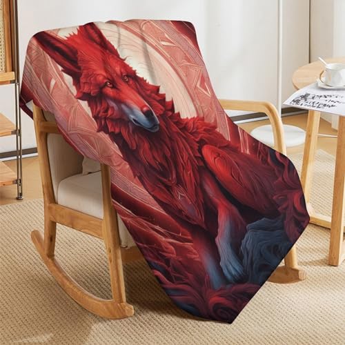 Couverture moelleuse loup plaid flannel pour cocooning sur canapé - 7