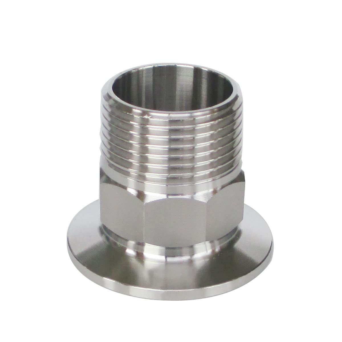 Adattatore maschio a tre morsetti 304 316 Raccordo sanitario in acciaio inossidabile da 1/2 '' a 2 '' per flangia DN20, 1 pezzo, durevole, facile installazione