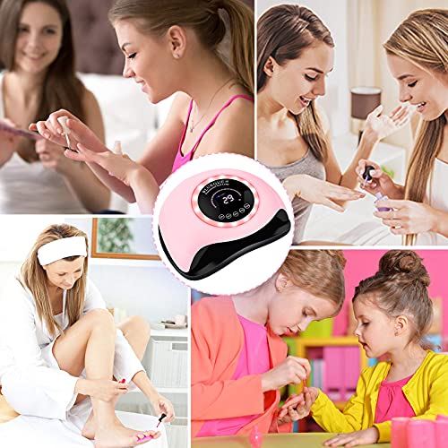 SaiXuan 168W UV LED Lampe Nageltrockner,mit 4 Timer Einstellungen,Auto Sensor,Digital Anzeigebildschirm,für Nägel… – Bild 7