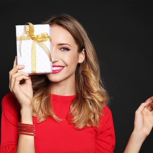 Hicarer 6pcs Pearls Bracelets for Women, Stretch Beaded Bracelets Bridal Bridesmaid Jewelry, Halloween Christmas Gift3