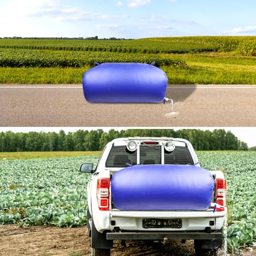 Image of Water Storage Bladder Portable - Collapsible Water Tank 63.4Gal /240L with Stainless Steel Fittings, Leak-Proof & Durable Cistern - Portable Water Bladder for Emergency, Farming Irrigation Use