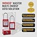 IWONGO 50 PCS Lockout Tagout Kit, OSHA Compliant Electrical Loto Kit, Safety Padlocks, Circuit Breaker Lockouts, Valve Lock, Hasp & Loto Tags, Industrial Safety Electrical & Mechanical