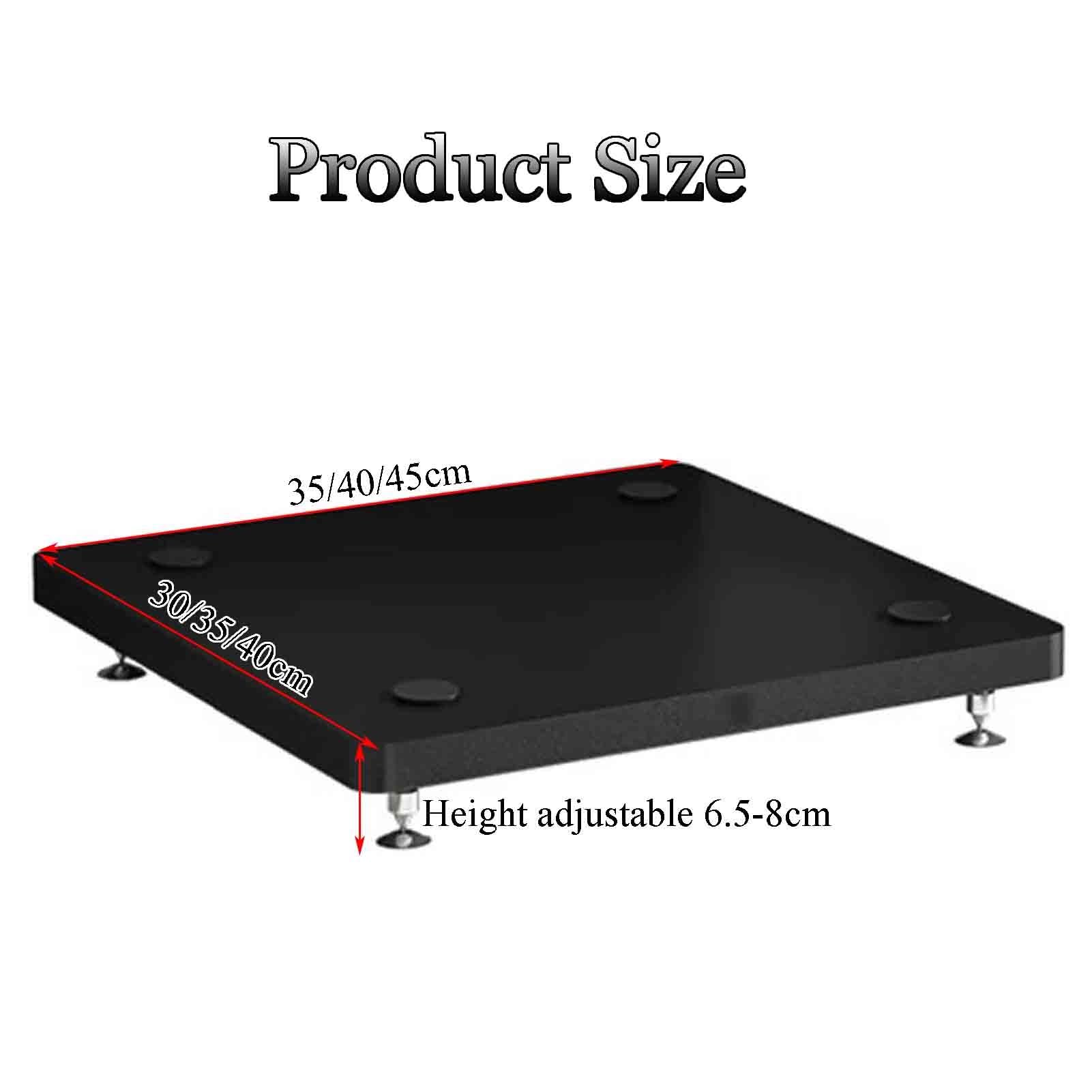 Bandeja de altavoz doméstico pies amortiguadores de vibraciones base de estantería placa amortiguadora de vibraciones subwoofer estéreo HIFI almohadilla antivibraciones altura ajustable libre movimien