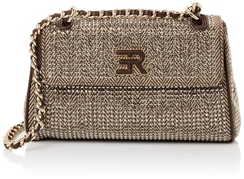 Sac bandoulière ERMANNO FIRENZE VERLY marron grand compartiment et chevrons
