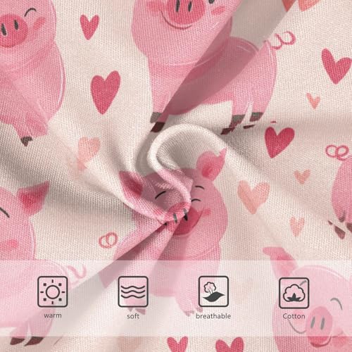 Wusikd Pigs Hearts Girls' Underwear Cotton Cute Girls Briefs Soft Toddler Underwear 2T3