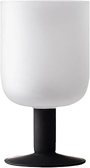 Elle Decor Frosted Glass Goblets Set of 4 - Beverage Stemmed Glass Cups- 8.2 oz Capacity - Elegant Red Wine Glassware for Wedding, Anniversary, Housewarming (White)