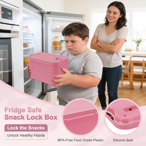 Image of Upgraded Taller Lock Box for Medication, Phone Jail & Snacks - Large Lockable Storage Box with 3-Digit Combination Lock, Food-Safe BPA-Free Plastic- Medicine Lock Box for Home, Fridge, Travel