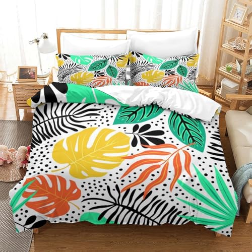 Parure de Lit Jungle en Microfibre Ultra Douce et Hypoallergénique King