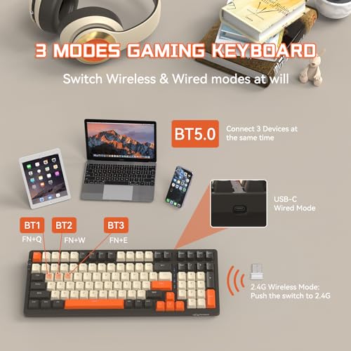 Teclado Gamer K8 96% Compacto RGB USB-C miniatura 3