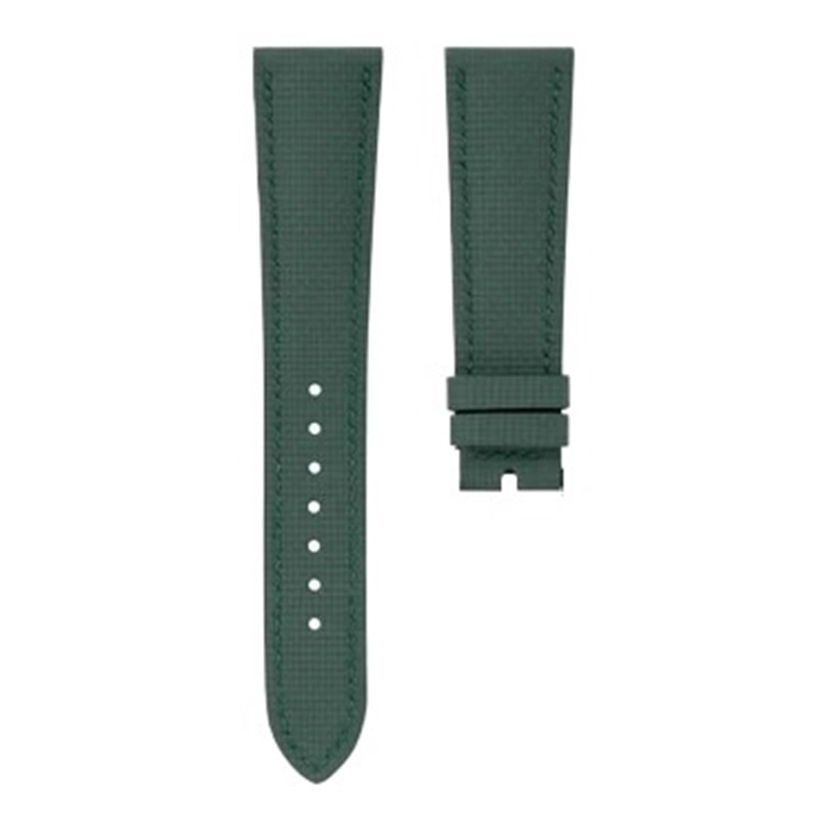 Genérico Correa de reloj cuero y caucho FKM Sailcloth 20, 21 22mm Compatible con la correa Universal Rolex Grand Flat End
