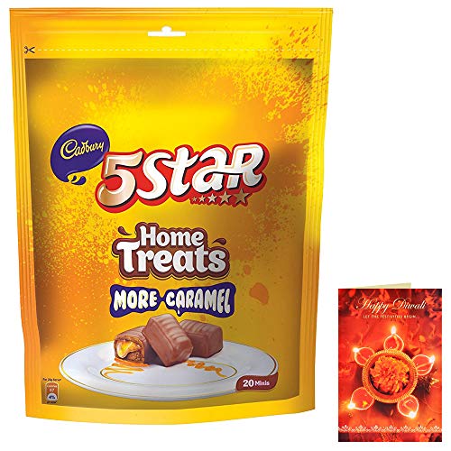 Image of SFU E Com Diwali Cadbury 5 Star Miniature Gift Pack | Chocolate Combo with Diwali Greeting Card | 25