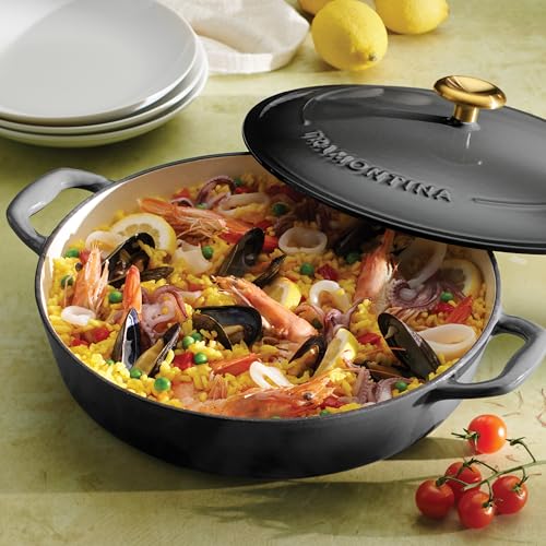Image of Tramontina Bestow Enameled Cast Iron 4-Qt Braiser Pan with Lid, Smoke