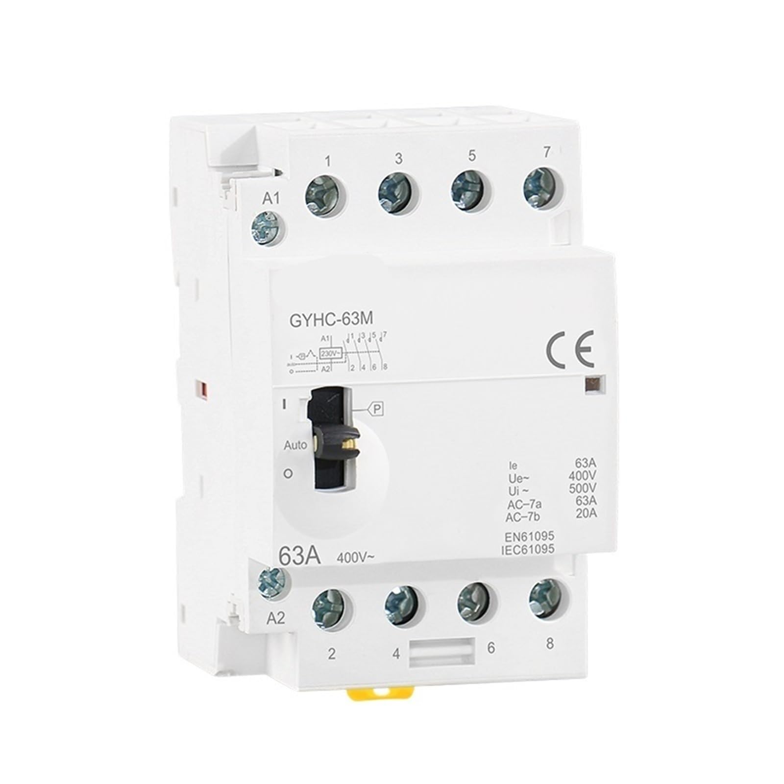 Contacteur modulaire 4P 63A 2NO2NC 220V pour tableau electrique sur rail DIN - 6