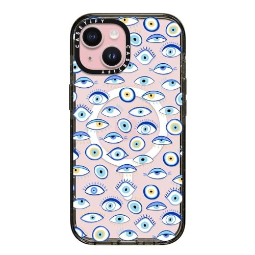 Coque iPhone 15 CASETiFY Impact protectrice œil bleu pour vos déplacements quotidiens