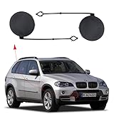 CZShiYue Car Front Bumper Tow Hook Cover Cap Towing Eye for BMW X5 E70 2006 2007 2008 2009 2010 51117159589 51117159590 Trailer Cover (Matte Black, Left Driver Side)