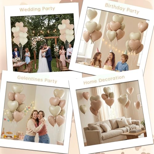 Image of 12 Pcs Colorful Heart Balloons,18 Inch Heart Foil Balloons Love Balloon Valentine Balloon for Birthday Party Wedding Engagement Party Baby Shower Valentine Day Decorations