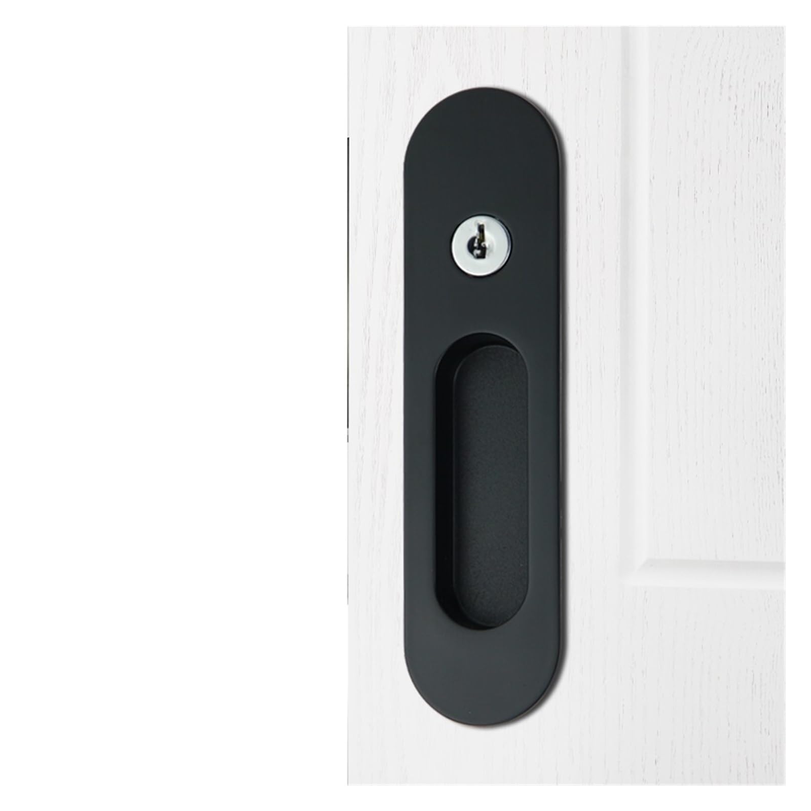 Serrure de porte coulissante intégrée de cuisine en finition noire