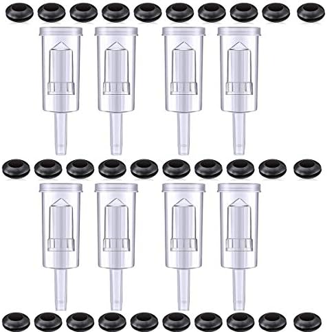YXCC Air Locks 8 Pieces Plastic Airlock and 30 Pieces Silicone Grommets,Airlock Set for Fermenting, Brewing, Beer, Wine, Sauerkraut, Kimchi and Other Fermentation Projects