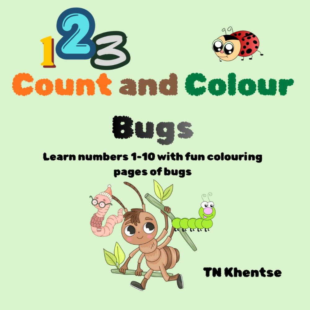 Count and colour bugs: Learn numbers 1-10 with fun colouring pages of bugs
