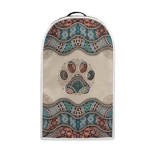 Image of Talayituse Boho Paw Print Blender Dust Cover, Fingerprint Protection Cover for Stand Mixer or Coffee Machine, Home Kitchen Appliance Cover for Stain Dust Resistant Supplies