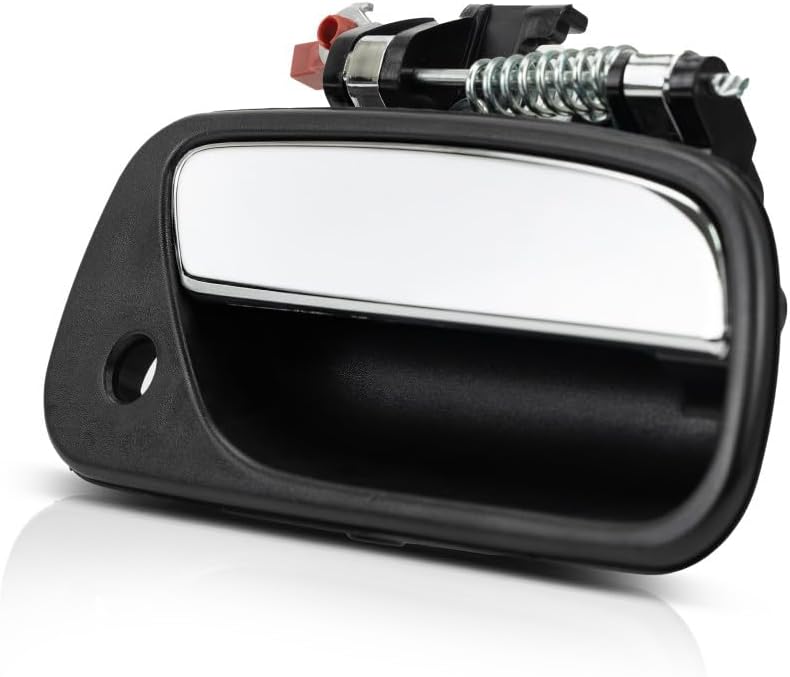 KarParts360 for Toyota T100 1993-1998 Exterior Door Handle Front, Passenger Side Black Bezel with Chrome Lever | with Key Hole | Trim:All Submodels | TO1311135 | 6921034020