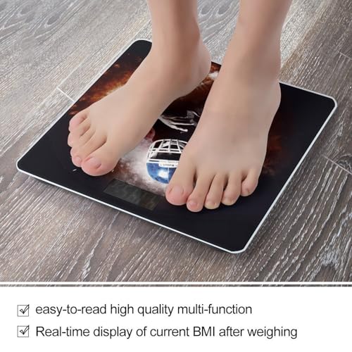 Báscula digital para baño con pantalla LCD y plataforma de vidrio templado miniatura 5