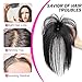 Hair Toppers For Women Real Human Hair 360° 3D Cover Human Hair Topper with Bangs Wispy Bangs Extensions Clip in Bangs for Daily Wear Natural Black